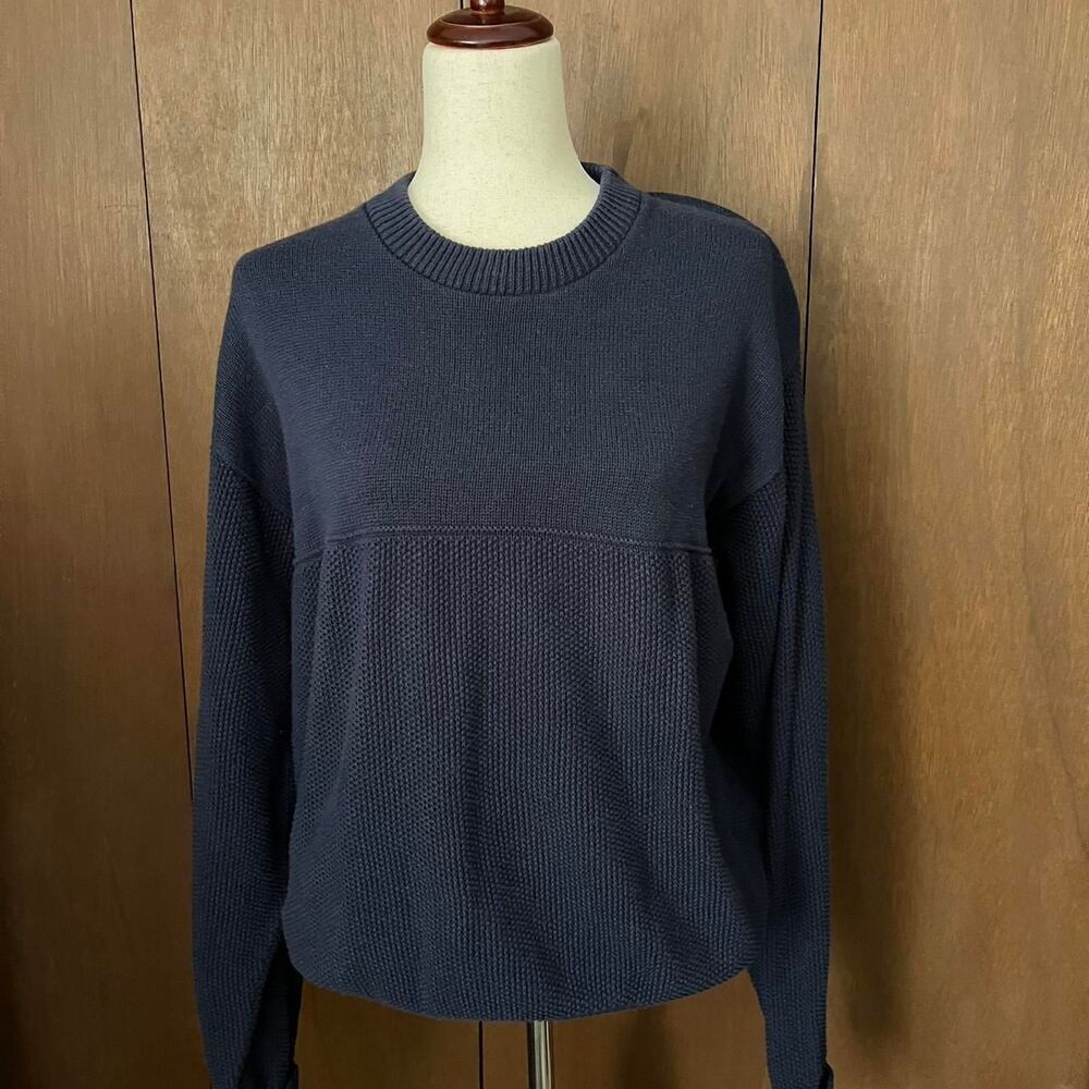 VTG Castle Square Navy Blue Fisherman Sweater